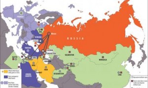 Очередная карта в западном издании, на котором Крым изображен в составе России